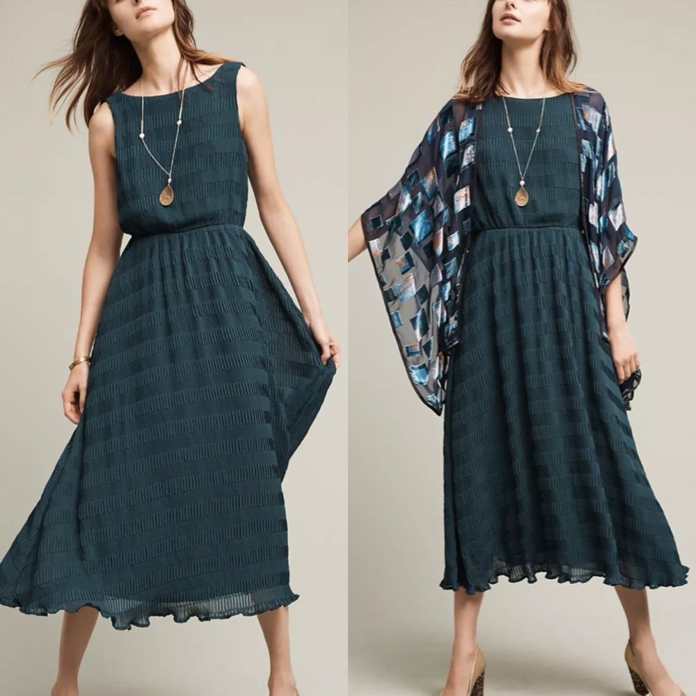 NWT Anthropologie Sunday in Brooklyn Beryl Midi Dress - Size Small Petite